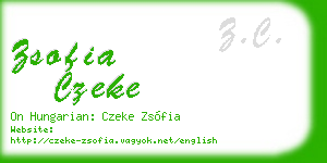 zsofia czeke business card