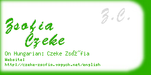 zsofia czeke business card